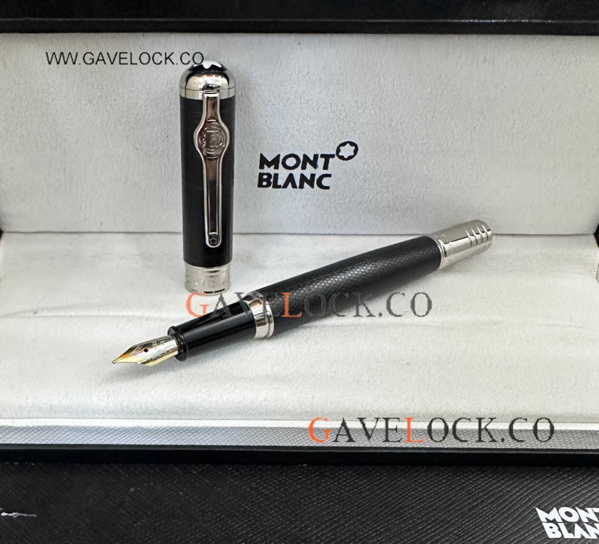 Clone Montblanc Muhammad Ali Black -Silver Fountain Pen